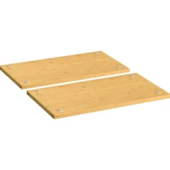 Keuken & Eetkamer*vidaXL Kookplaatafdekkingen 2 st 50x28x1,5 cm bamboe