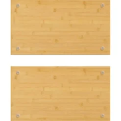 Keuken & Eetkamer*vidaXL Kookplaatafdekkingen 2 st 50x28x1,5 cm bamboe