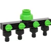 Kraanadapter 4-wegs 19,5x6x11 cm ABS & PP groen en zwart>vidaXL