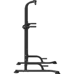 Fitness*vidaXL Kracht Toren Dip Station Zwart 102 x 95 x 210 cm