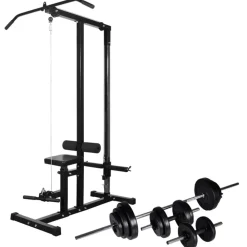 Fitness*vidaXL Krachttoren met halterset 30,5 kg