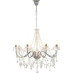 Kroonluchter met kralen 8xE14 kleurig>vidaXL Outlet