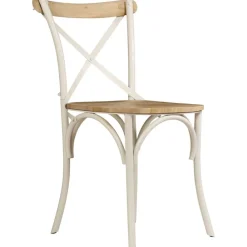 Stoelen*vidaXL Kruisstoelen 2 st massief mangohout wit