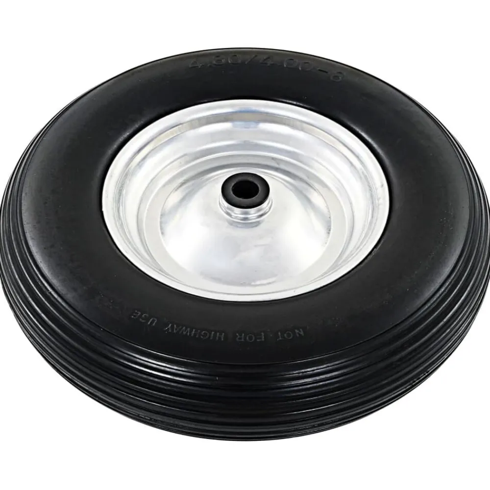Kruiwagenwiel met as 4,00-8 390 mm massief PU>vidaXL Sale