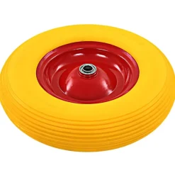 Kruiwagenwiel met as 4,00-8 390 mm massief PU>vidaXL Best