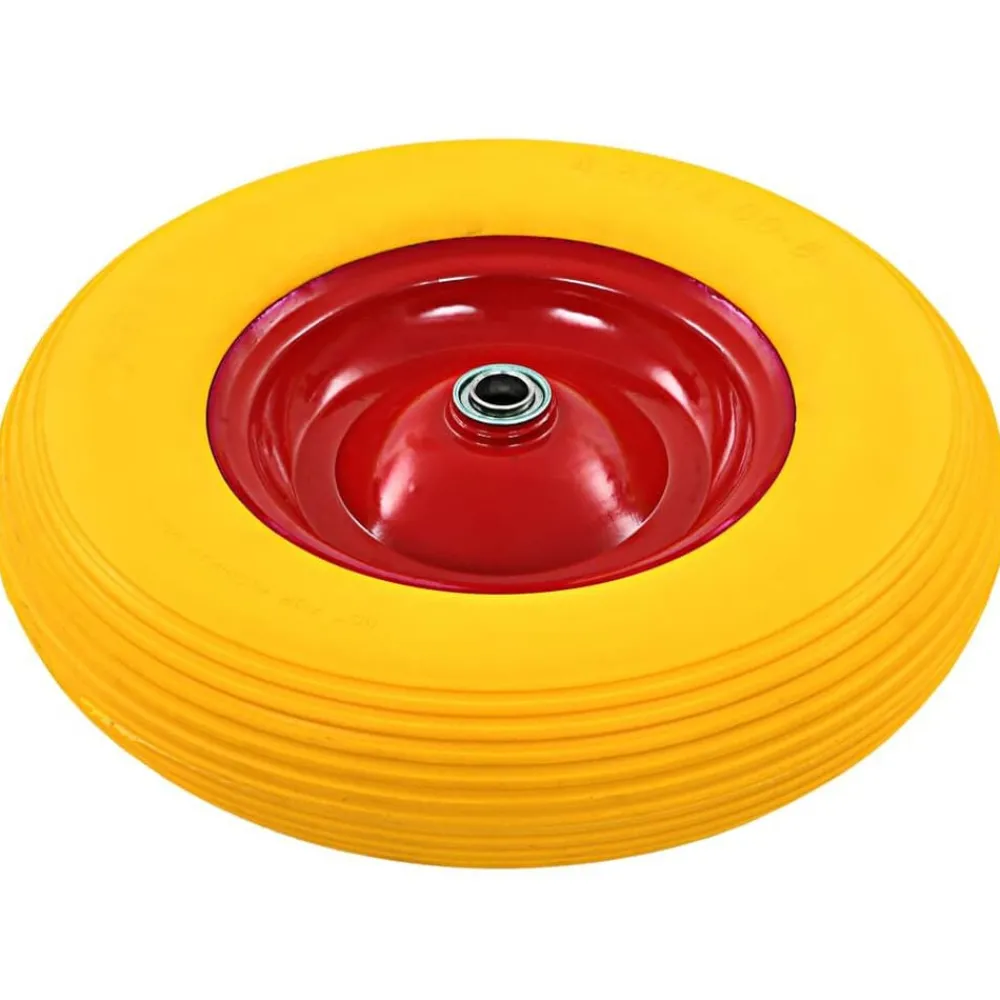 Kruiwagenwiel met as 4,00-8 390 mm massief PU>vidaXL Best