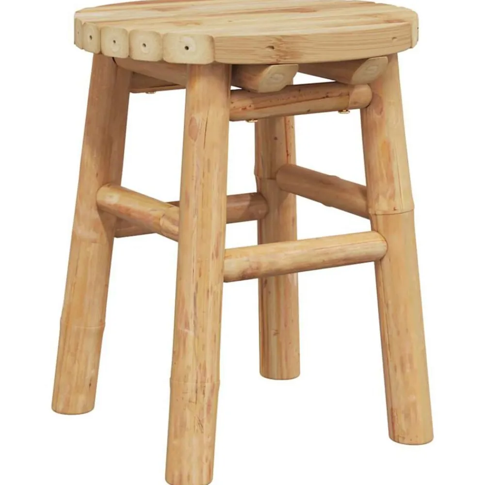Stoelen*vidaXL Kruk Bamboe Natuurlijk 30 x 30 x 36 cm Bamboe