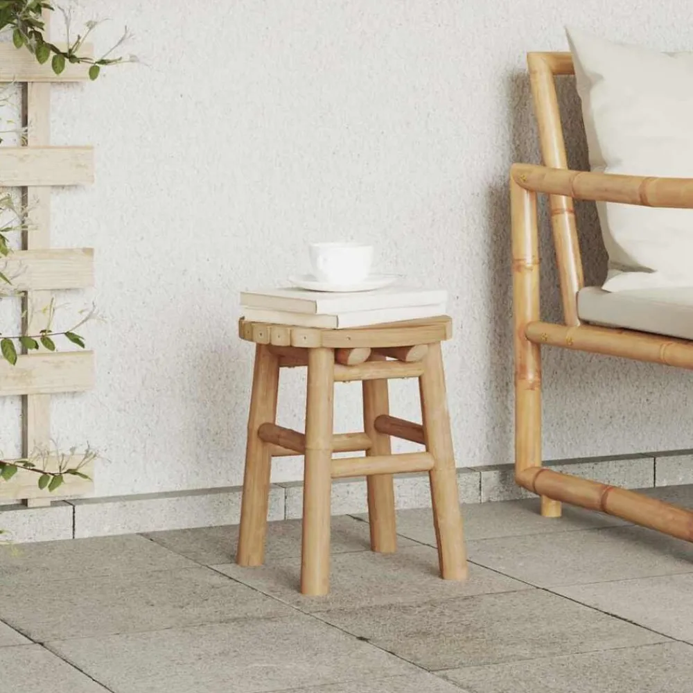 Stoelen*vidaXL Kruk Bamboe Natuurlijk 30 x 30 x 36 cm Bamboe