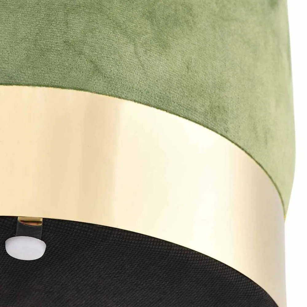 Kruk fluweel 28 x 36 cm mosterdgroen en goudkleurig>vidaXL New