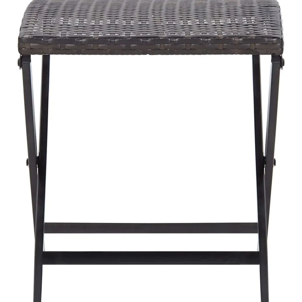 Tuinmeubelen*vidaXL Kruk inklapbaar poly rattan Bruin