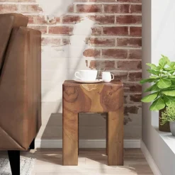 Stoelen*vidaXL Kruk massief teakhout