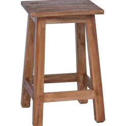 Stoelen*vidaXL Kruk Naturel 30 x 30 x 47 cm Mahoniehout