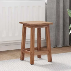 Stoelen*vidaXL Kruk Naturel 30 x 30 x 47 cm Mahoniehout