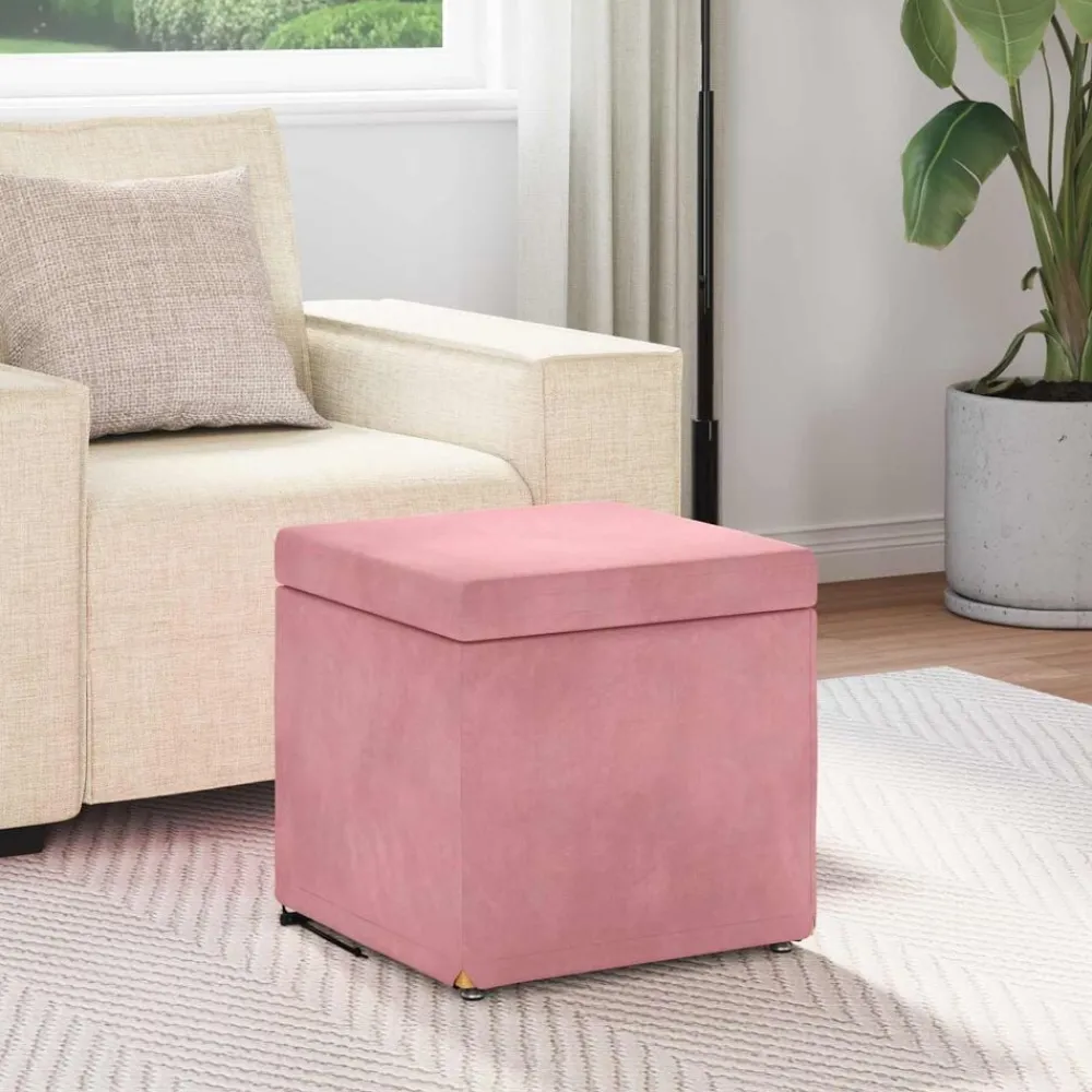 Kruk 41 x 41 x 40 cm Velvet en Gefabriceerd Hout>vidaXL Hot