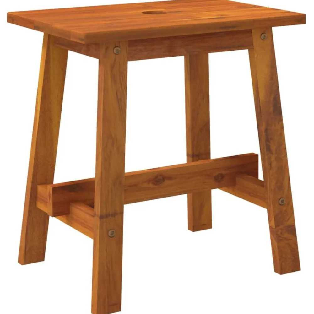 Stoelen*vidaXL Kruk 45x29x45 cm rechthoekig massief acaciahout
