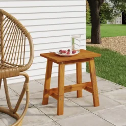 Stoelen*vidaXL Kruk 45x29x45 cm rechthoekig massief acaciahout