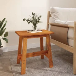 Stoelen*vidaXL Kruk 45x29x45 cm rechthoekig massief acaciahout