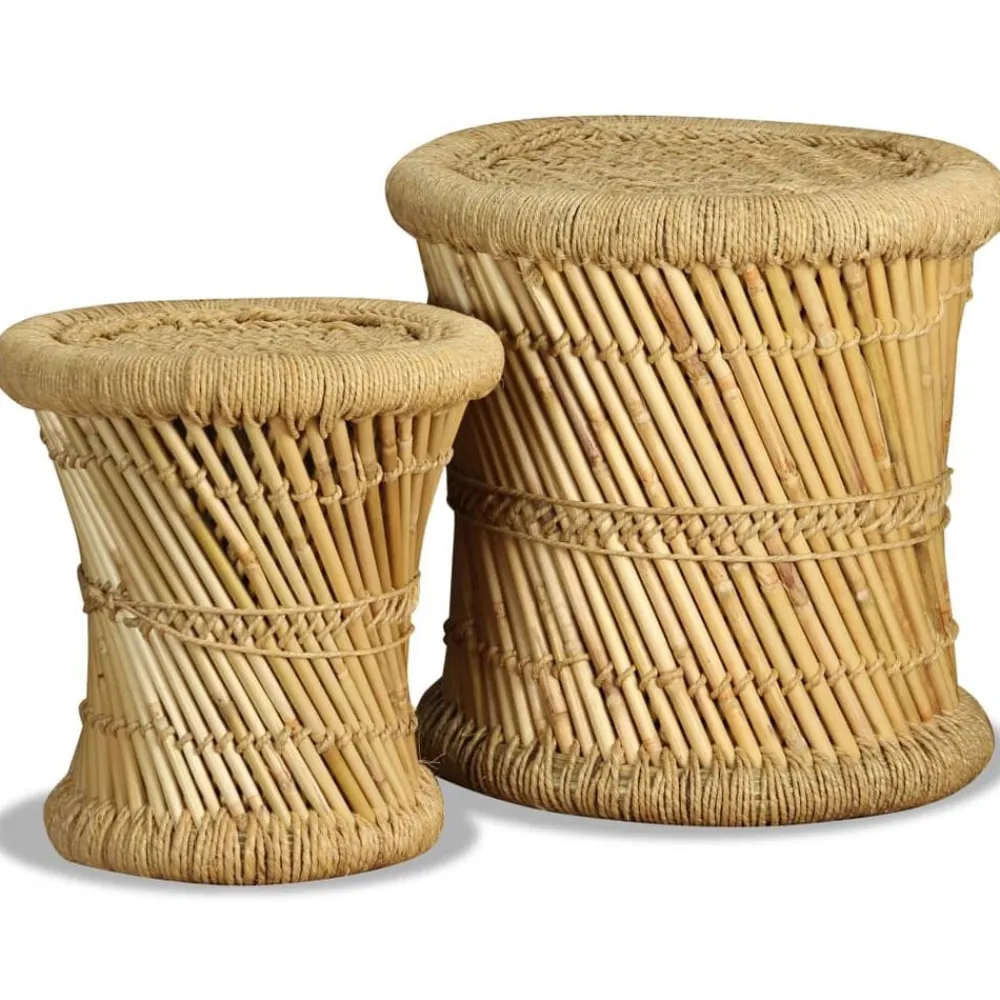 Krukken 2 st bamboe en jute>vidaXL Discount