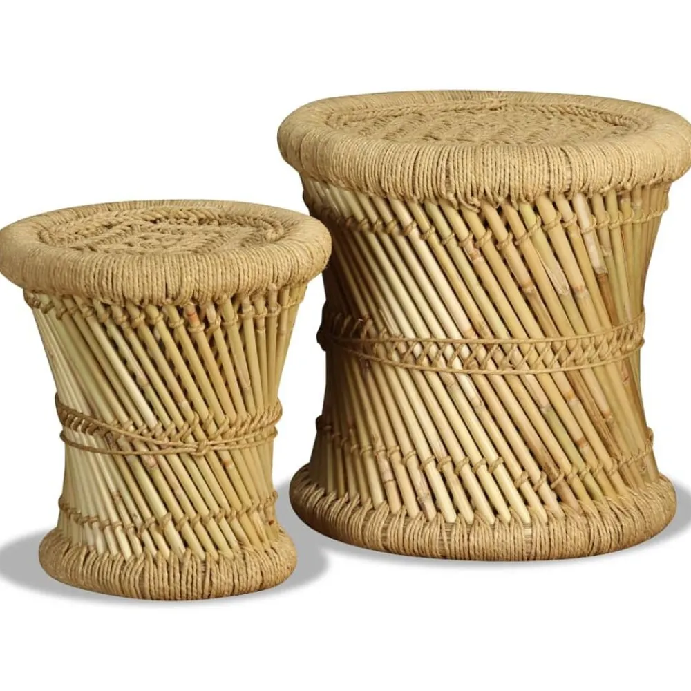 Krukken 2 st bamboe en jute>vidaXL Discount