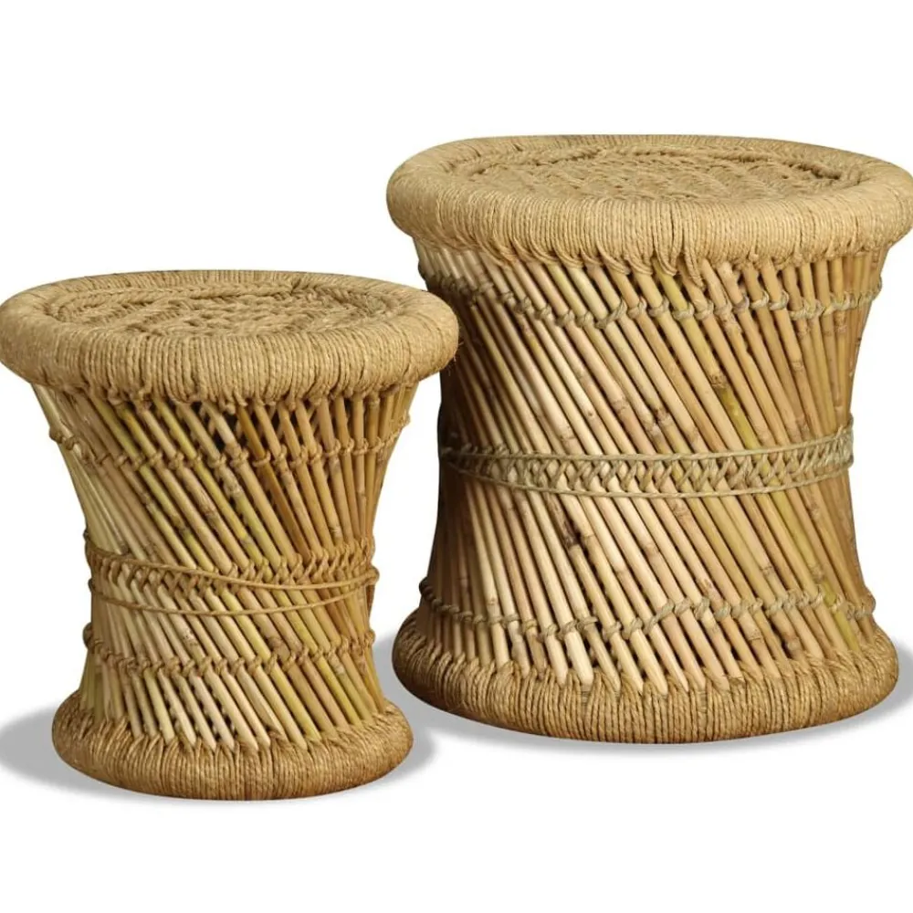 Krukken 2 st bamboe en jute>vidaXL Discount