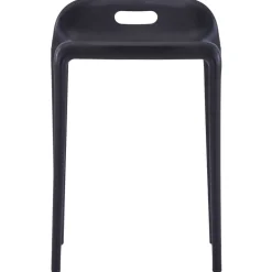 Stoelen*vidaXL Krukken stapelbaar 4 st kunststof Zwart