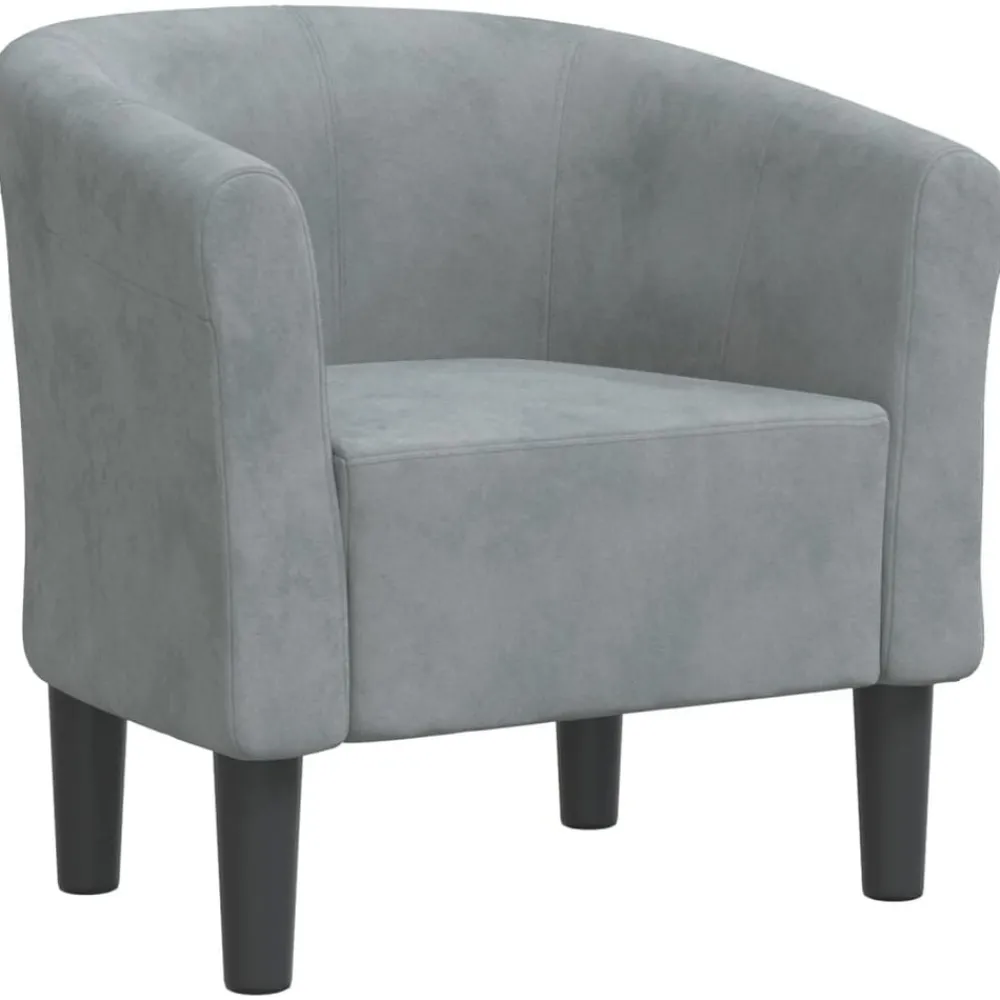 Stoelen*vidaXL Kuipstoel fluweel Donkergrijs