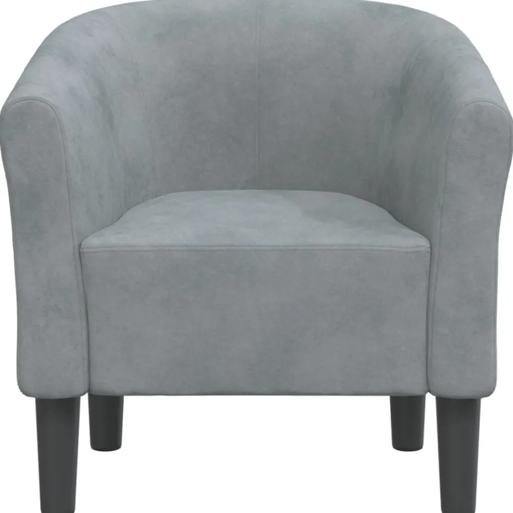 Stoelen*vidaXL Kuipstoel fluweel Donkergrijs