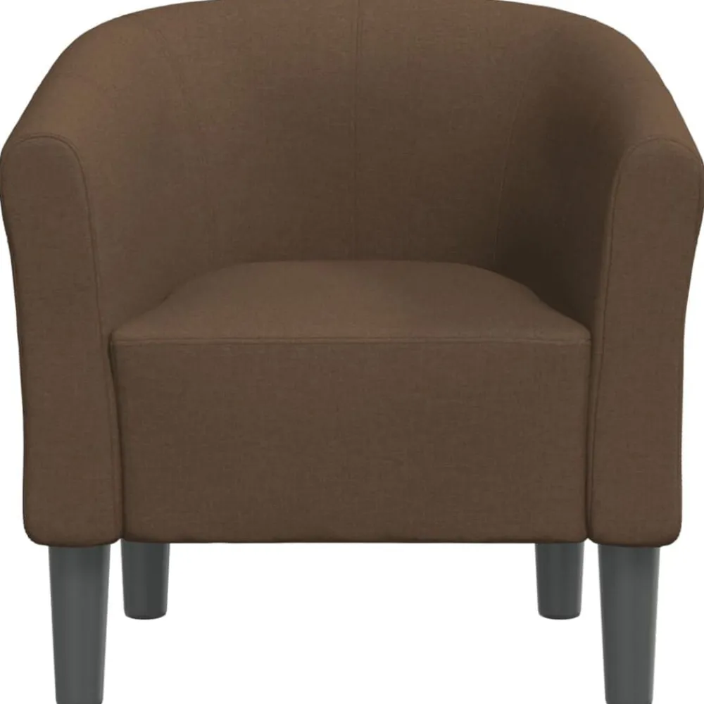 Stoelen*vidaXL Kuipstoel stof Bruin