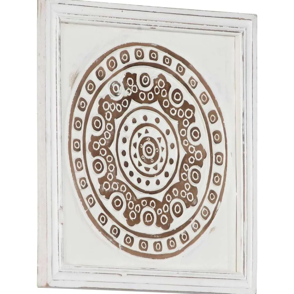 Kunst Decoratie 2 pcs Bruin en wit 40 x 40 x 1,5 cm>vidaXL