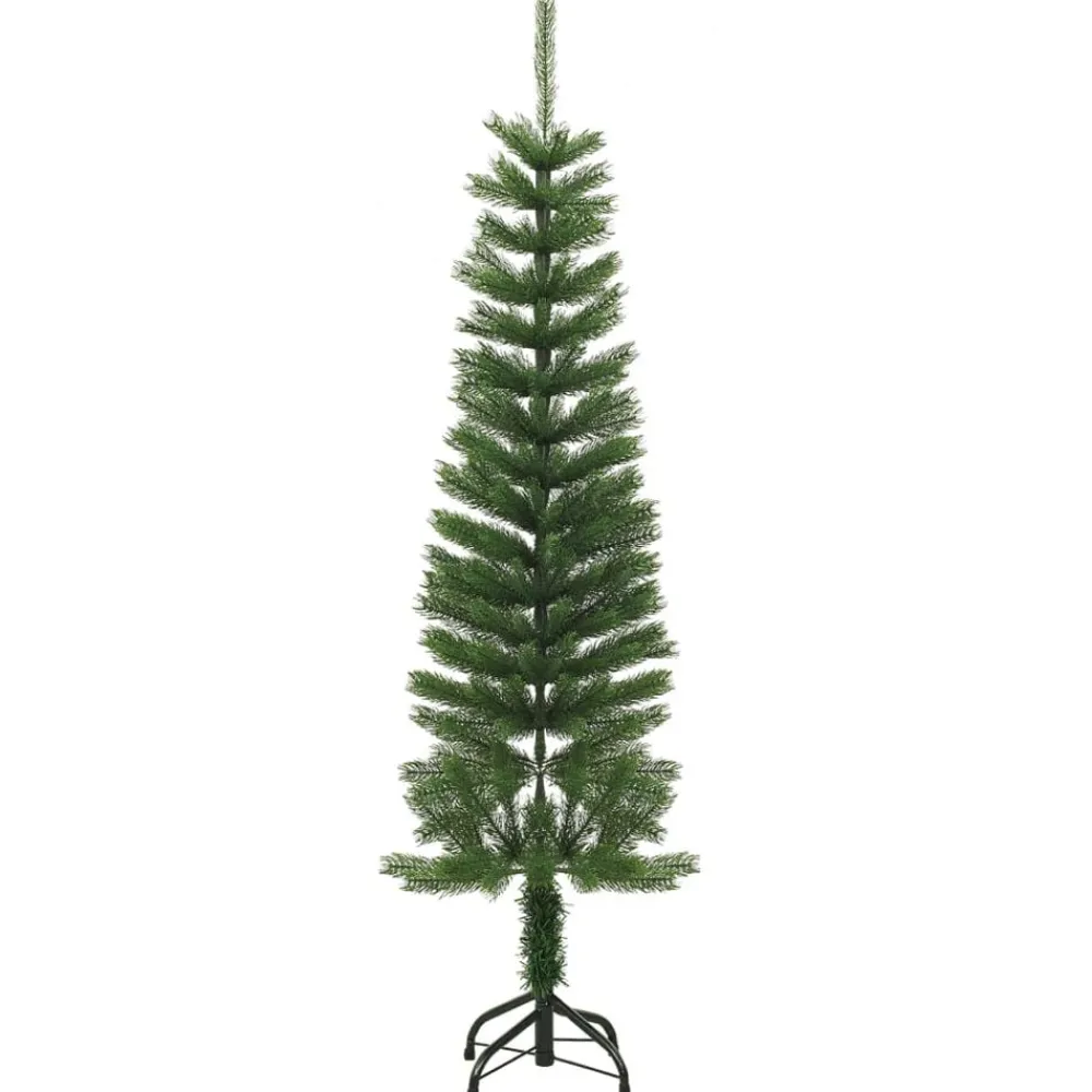 Kunstkerstboom met standaard smal 150 cm PE>vidaXL Clearance