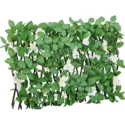 Kunstplant klimop op latwerk uittrekbaar 180x30 cm groen>vidaXL Discount