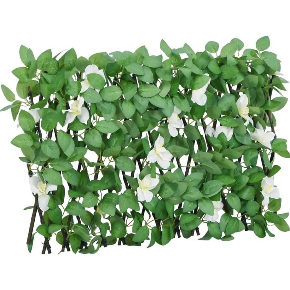 Kunstplant klimop op latwerk uittrekbaar 180x30 cm groen>vidaXL Discount