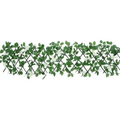 Kunstplant klimop op latwerk uittrekbaar 180x30 cm groen><noscript><img width=