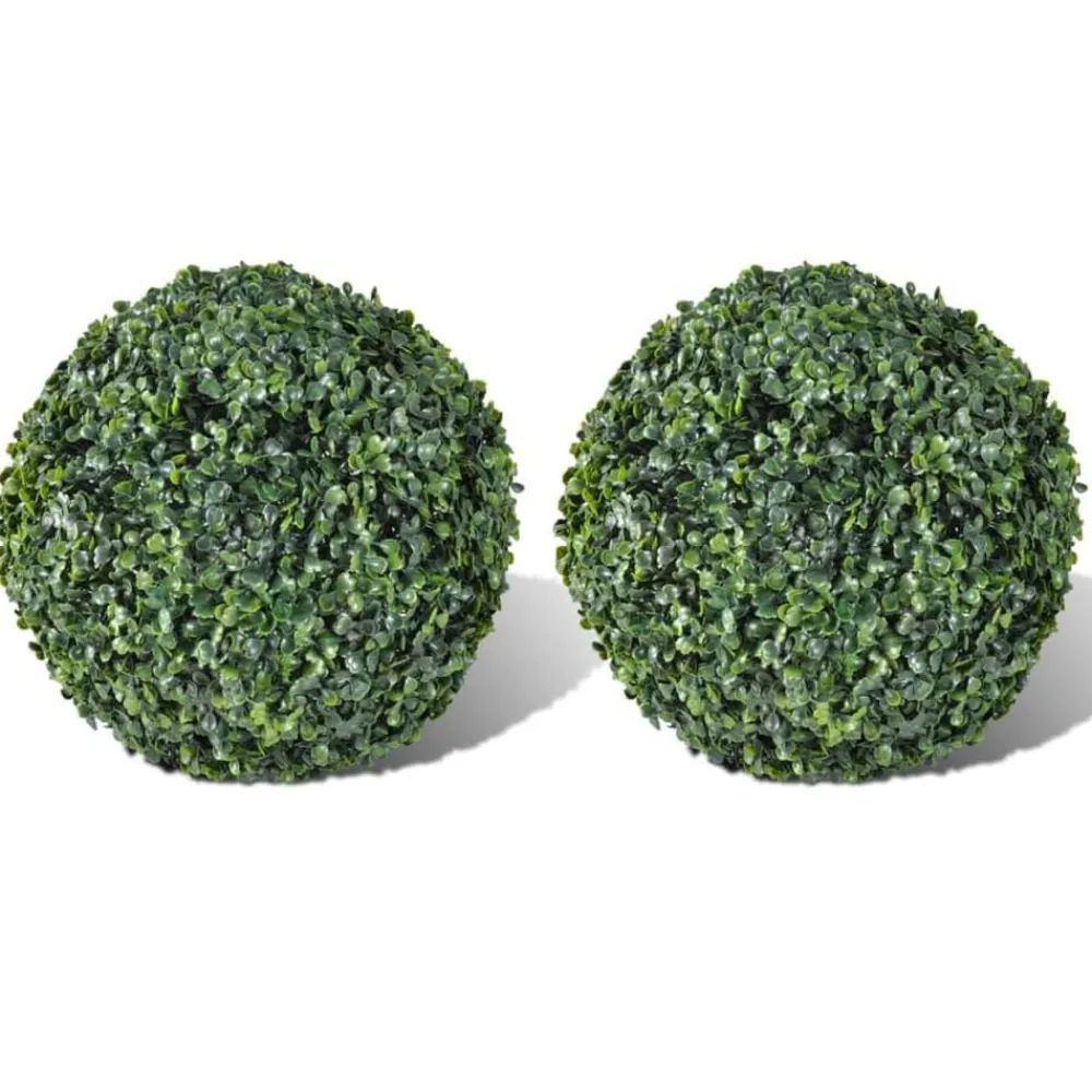Woon- & Tuinaccessoires*vidaXL Kunstplanten buxusbol 2 st 27 cm