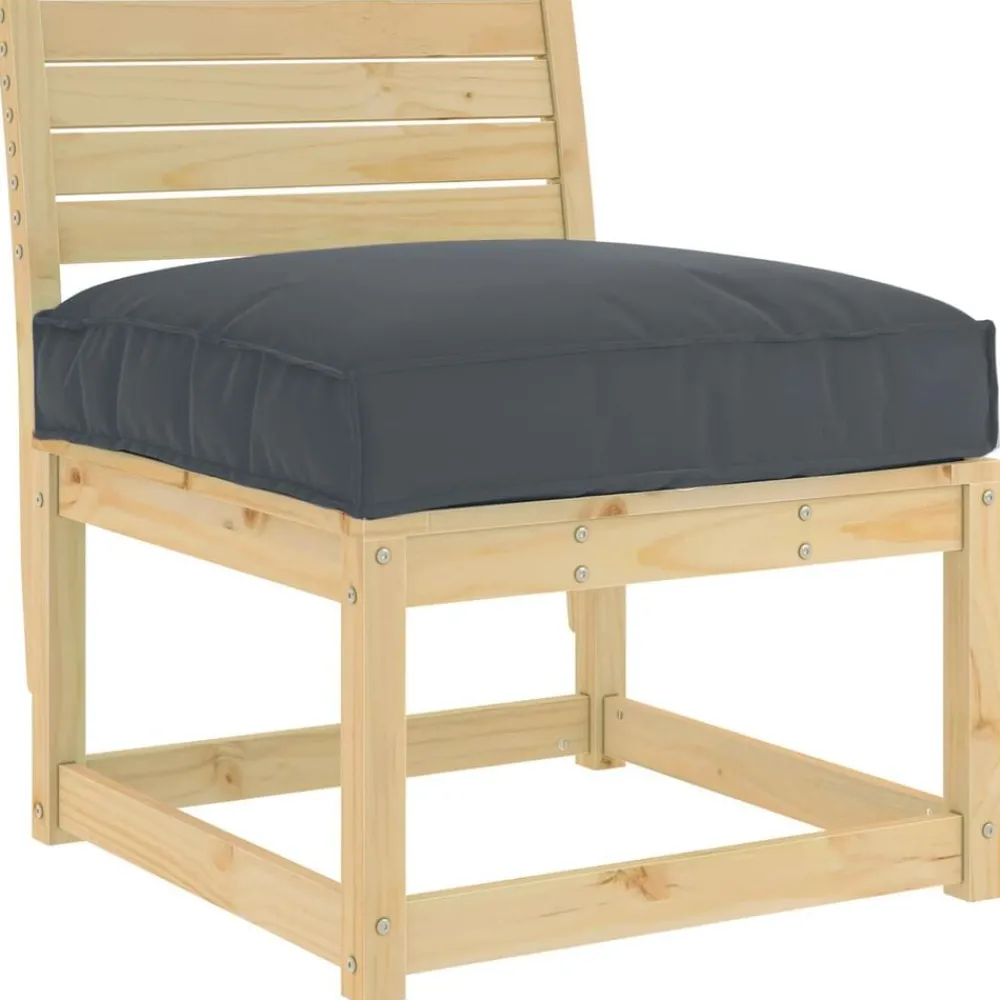 Woon- & Tuinaccessoires*vidaXL Kussen 70 x 70 x 12 cm Oxford Stof Antraciet