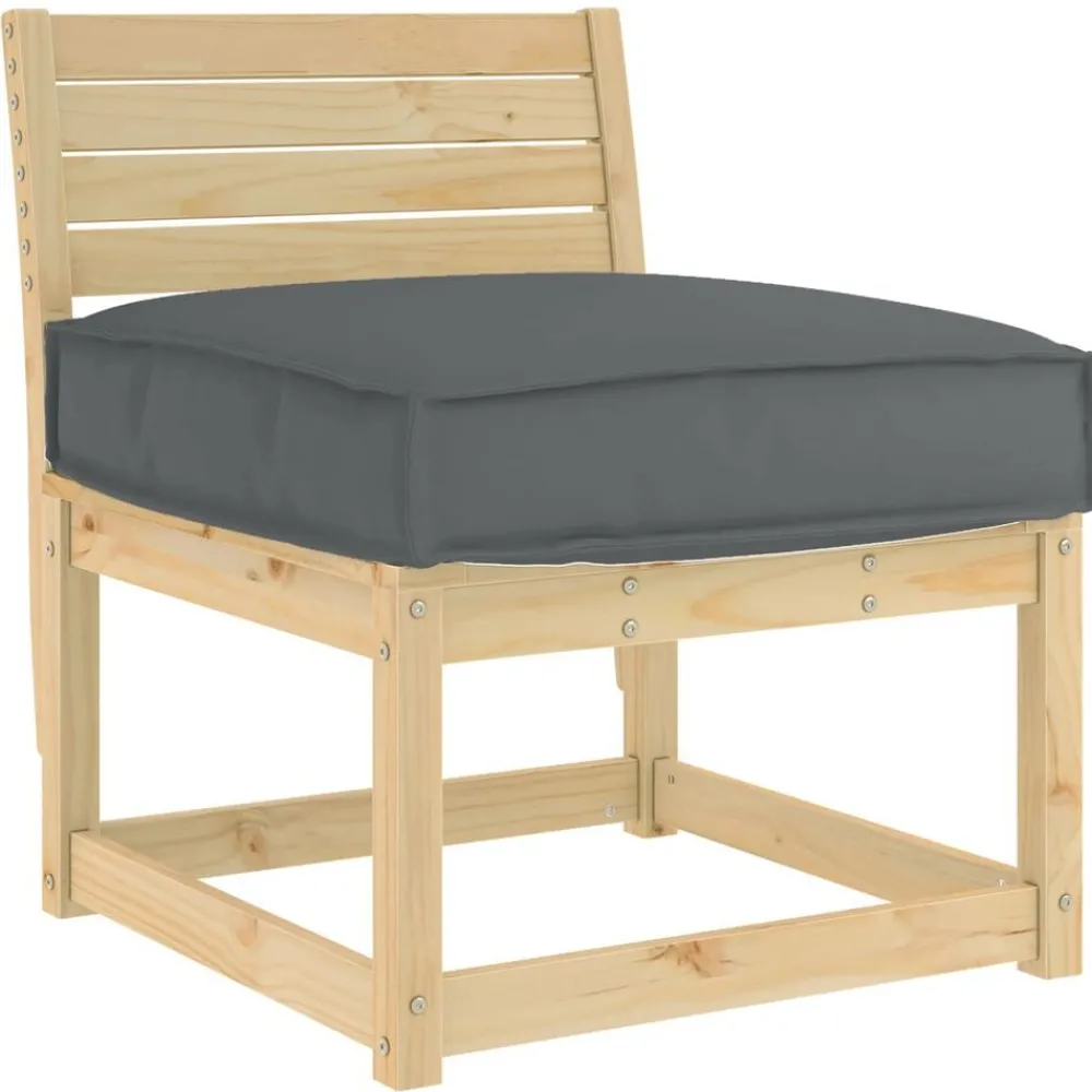 Woon- & Tuinaccessoires*vidaXL Kussen 60 x 60 x 12 cm Oxford Stof Antraciet