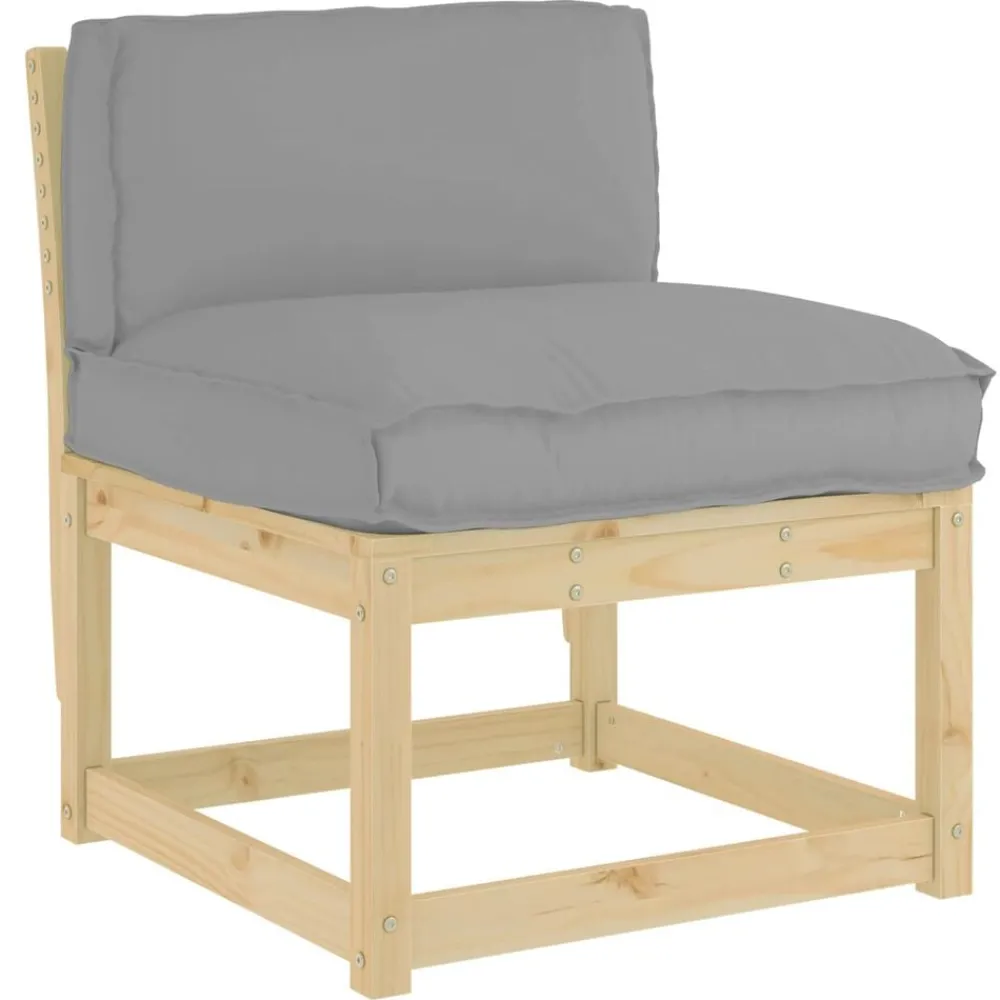 Woon- & Tuinaccessoires*vidaXL Kussen 70 x 40 x 12 cm Oxford Stof Grijs