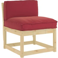Woon- & Tuinaccessoires*vidaXL Kussen 70 x 40 x 12 cm Oxford Stof Wijnrood