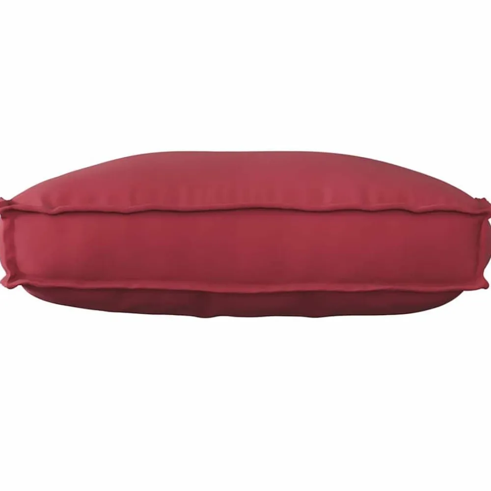 Woon- & Tuinaccessoires*vidaXL Kussen 70 x 40 x 12 cm Oxford Stof Wijnrood