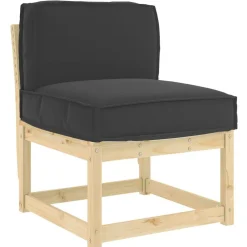 Woon- & Tuinaccessoires*vidaXL Kussen 60 x 40 x 12 cm Oxford Stof Zwart
