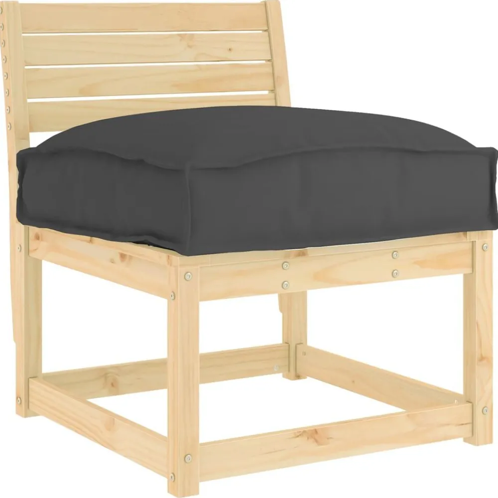 Woon- & Tuinaccessoires*vidaXL Kussen 50 x 50 x 12 cm Oxford Stof Zwart
