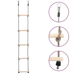 Babyspeelgoed*vidaXL Ladder met 5 sporten 210 cm massief grenenhout