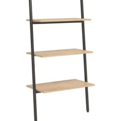Ladderrek met 3 schappen 64x34x116 cm en zwart>vidaXL Outlet