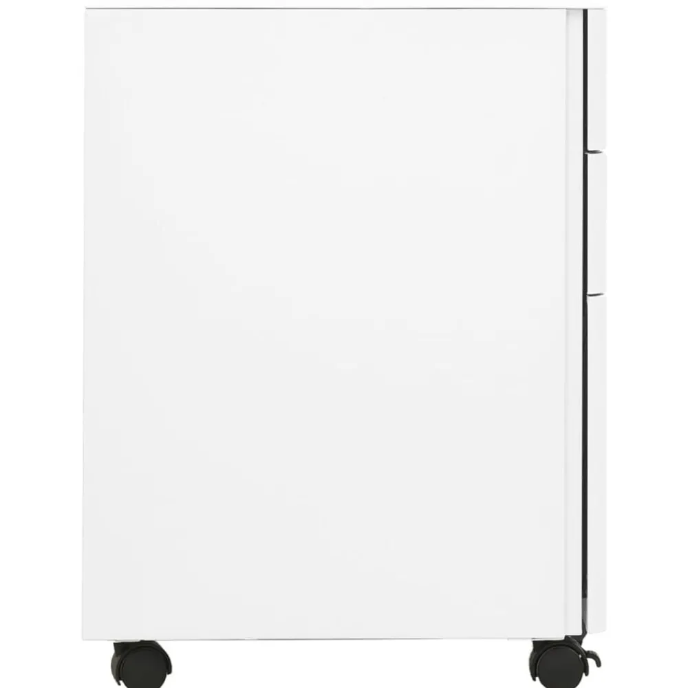 Kasten & Opbergmeubelen*vidaXL Ladeblok verrijdbaar 39x45x59 cm staal Wit