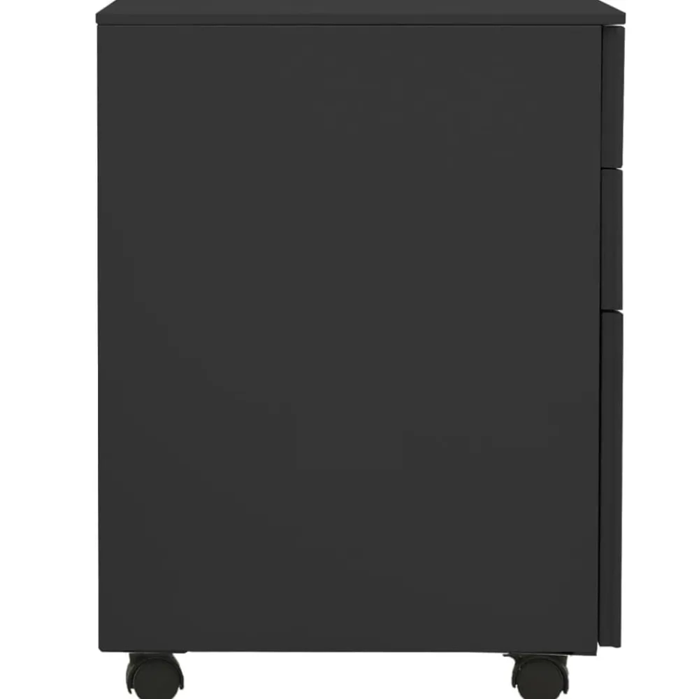 Kasten & Opbergmeubelen*vidaXL Ladeblok verrijdbaar 39x45x60 cm staal kleurig Antraciet