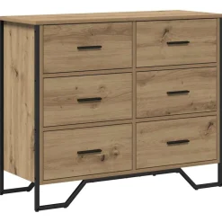 Kasten & Opbergmeubelen*vidaXL Ladekast met lade 2 pcs Artisan Eiken 91 x 35,5 x 74,5 cm artisanaal eikenkleurig