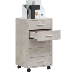 Ladekast met wieltjes bewerkt hout beton><noscript><img width=