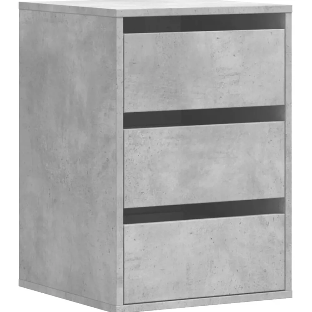 Kasten & Opbergmeubelen*vidaXL Ladekast 40x41x58 cm bewerkt hout Betongrijs
