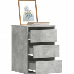 Kasten & Opbergmeubelen*vidaXL Ladekast 40x41x58 cm bewerkt hout Betongrijs