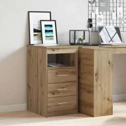 Kasten & Opbergmeubelen*vidaXL Ladekast 40x50x76 cm bewerkt hout artisanaal eikenkleur artisanaal eikenkleurig